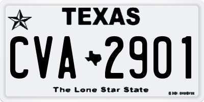 TX license plate CVA2901