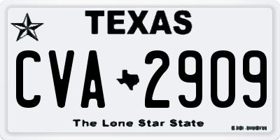 TX license plate CVA2909