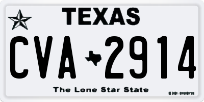 TX license plate CVA2914
