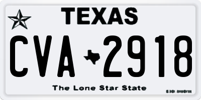 TX license plate CVA2918