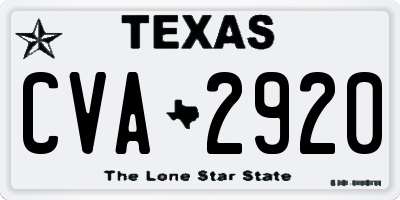 TX license plate CVA2920