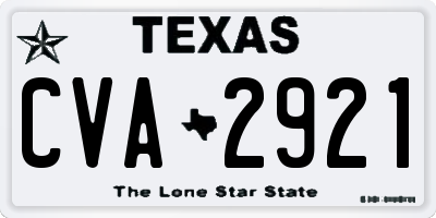 TX license plate CVA2921