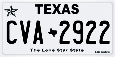 TX license plate CVA2922