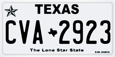TX license plate CVA2923