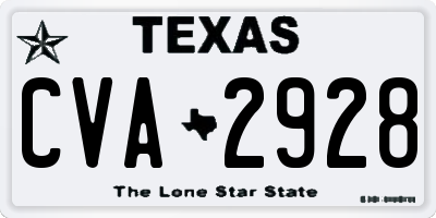TX license plate CVA2928