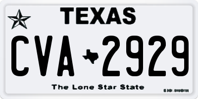 TX license plate CVA2929