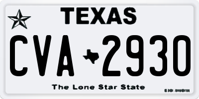 TX license plate CVA2930