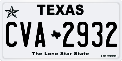 TX license plate CVA2932