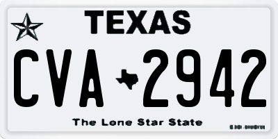 TX license plate CVA2942