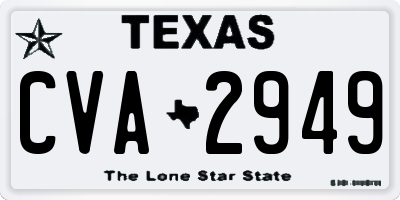 TX license plate CVA2949