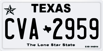 TX license plate CVA2959