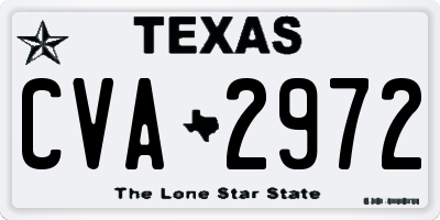 TX license plate CVA2972