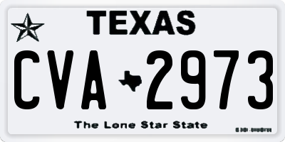 TX license plate CVA2973