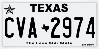 TX license plate CVA2974