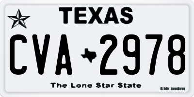 TX license plate CVA2978