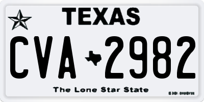 TX license plate CVA2982
