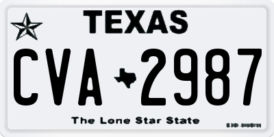 TX license plate CVA2987