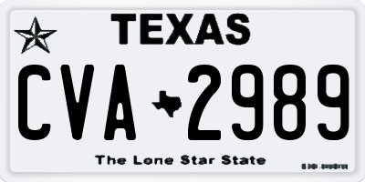 TX license plate CVA2989