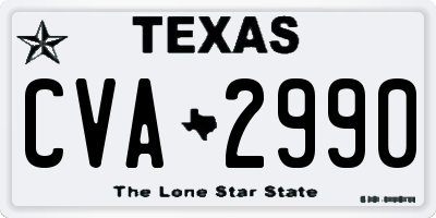 TX license plate CVA2990