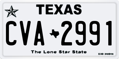 TX license plate CVA2991