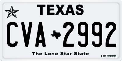 TX license plate CVA2992
