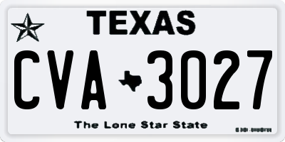 TX license plate CVA3027