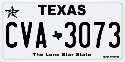 TX license plate CVA3073
