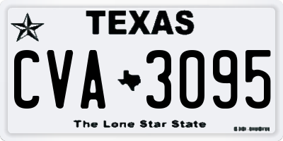 TX license plate CVA3095
