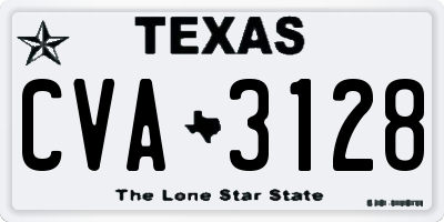TX license plate CVA3128