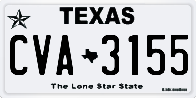 TX license plate CVA3155