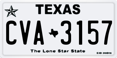 TX license plate CVA3157