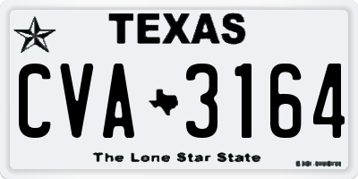 TX license plate CVA3164