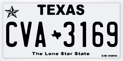 TX license plate CVA3169