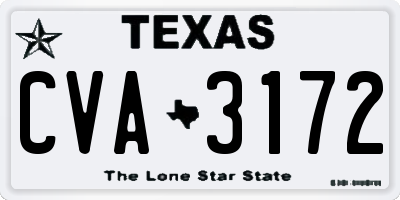 TX license plate CVA3172