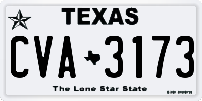 TX license plate CVA3173