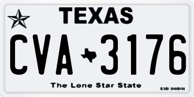 TX license plate CVA3176