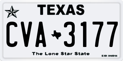 TX license plate CVA3177