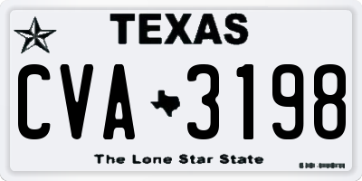 TX license plate CVA3198