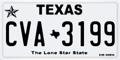 TX license plate CVA3199