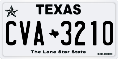 TX license plate CVA3210