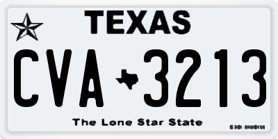 TX license plate CVA3213