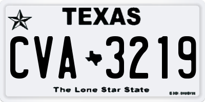 TX license plate CVA3219