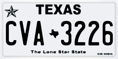 TX license plate CVA3226