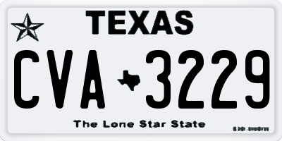 TX license plate CVA3229