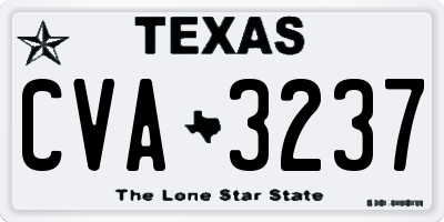 TX license plate CVA3237