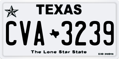 TX license plate CVA3239