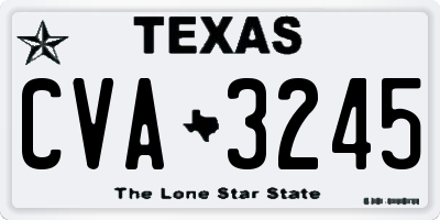 TX license plate CVA3245