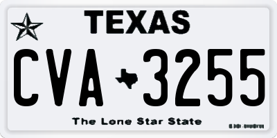 TX license plate CVA3255