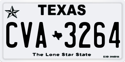 TX license plate CVA3264