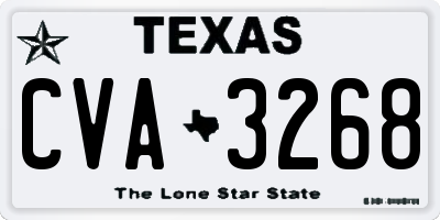 TX license plate CVA3268